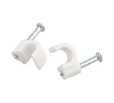 Пластиковые скобы с гвоздем Пластиковые скобы с гвоздем